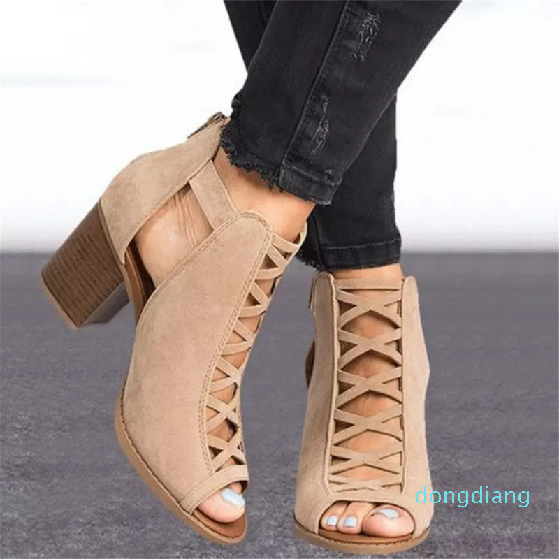 

Designers Wedge Sandals Mouth Shoes Women High heel Platform Summer Plus size sandals, Black