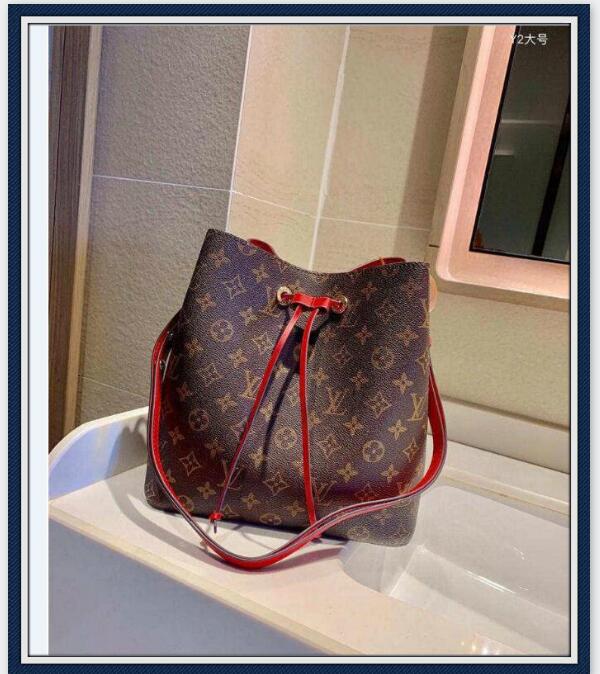 

88 Womens Fashion Bucket bag luxurys designers bags LV LOUIS Shoulder Totes purse handbags crossbody backpack shoulder bag VITTON, Red;black