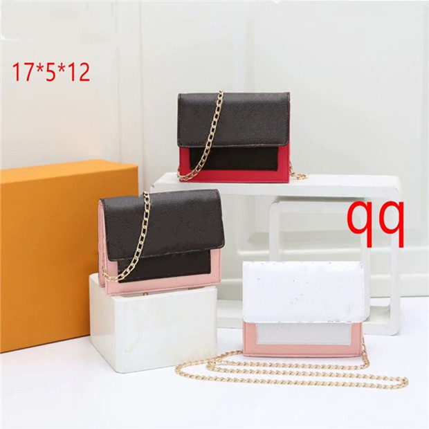 

YQ 2021 Luxurys Designer Mini Shoulder Bags Women Chain clutch Crossbody Bag Floral Letter PU Leather High Quality Wallet Travel Handbags, Pink