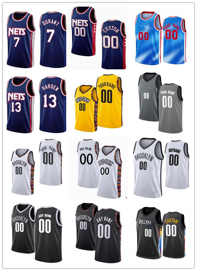 

75th Custom Men Women Youth Brooklyn's Nets's 33 Nicolas Claxton 14 Kessler Edwards 20 Day'Ron Sharpe 24 Cameron Thomas Baske, Black;red