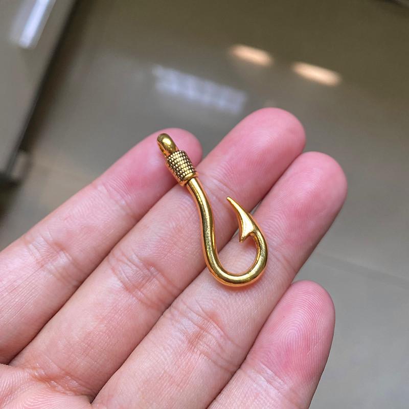 

Charms 12pcs Hooks Fishhooks Connector Men Jewelry DIY Necklace Bracelet Key Chain Aesthetic Accessories Making Supplies, Bronze;silver