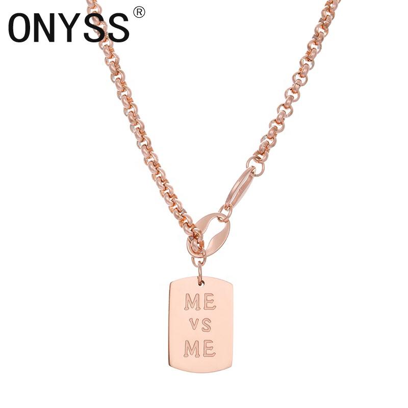 

Selling ME VS Rose Gold Chains Pendant Necklaces Stainless Steel, Silver