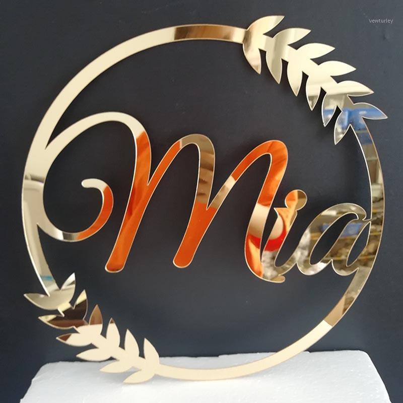

Party Decoration Personalized Door Sign Name Mirror Gold Wedding Custom Baby Shower Signature Room Decor Laser Cut