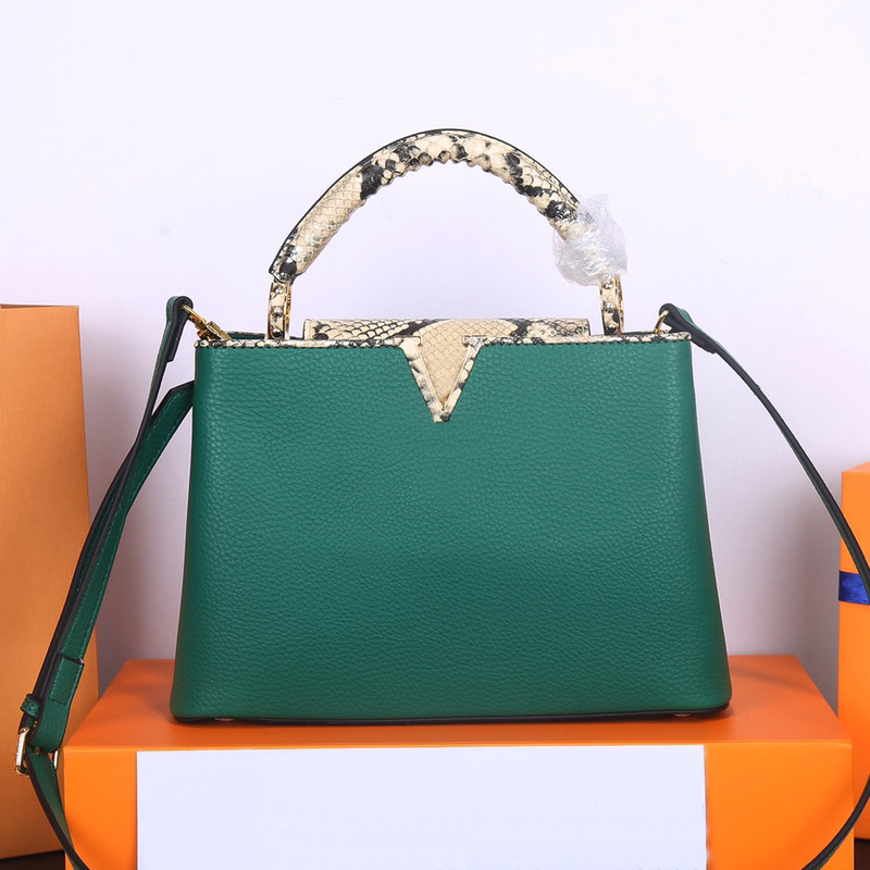 

Women Messenger Bag Female Crossbody Bags High Quality Shoulder Back Handbag Full Skin Lychee Pattern Silk Smooth Calfskin Handle