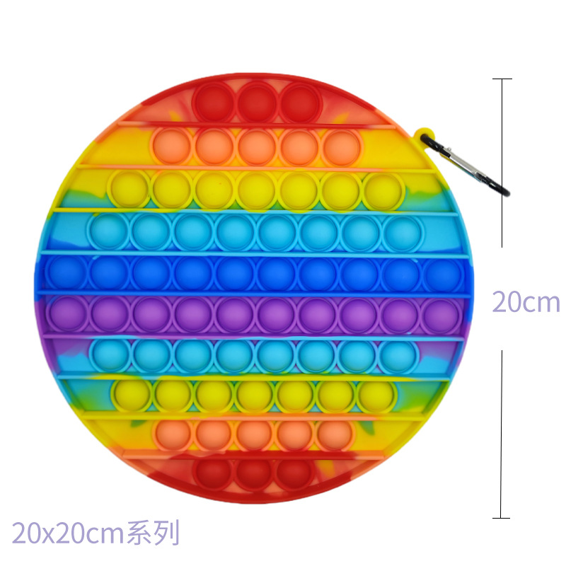 

Big Size 20cm rainbow Push Pop Bubble Fidget Toys Decompression Toy Party Favor Simple Dimple Educational Adult Funny Anti-stress Relief Gift