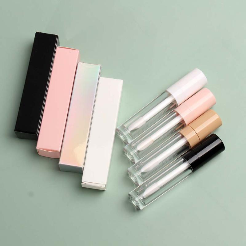 

Storage Bottles & Jars 100pcs/lot Empty Paper Box White/black/pink For Lip Gloss Tube Cosmetics Packaging 25*25*117mm Wholesale