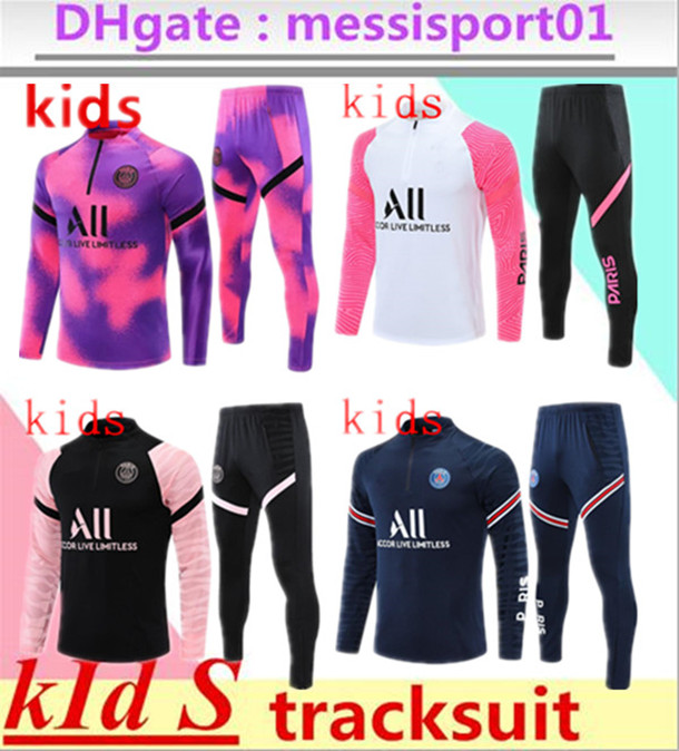 

2021 2022 kids paris tracksuit GRIEZMANN MBAPPE soccer training suit 21/22 chandal futbol VERRATTI kit child, 11