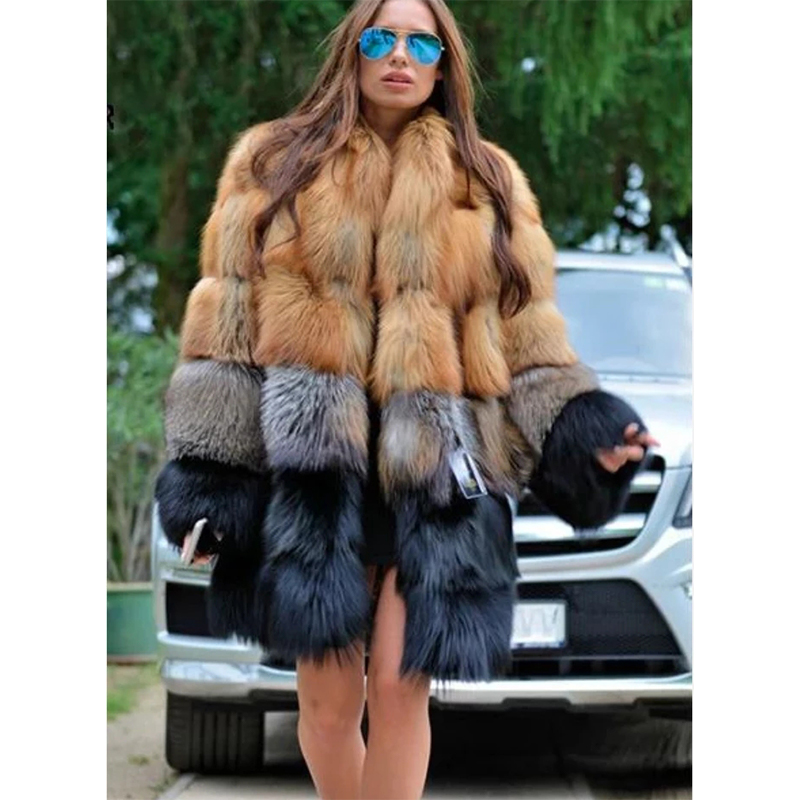 

Big wool women  fur coat high-quality stand-up collar retro comfortable warmth fashion travel commute, Khaki