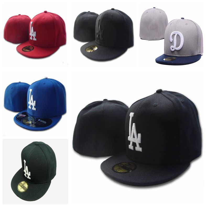 

2021 With original tag cap woman and man Top Quality Football Baseball fitted Hats unisex Embroidery Caps Dodgers Teams Logo Hip Hop Hat, Blue;gray