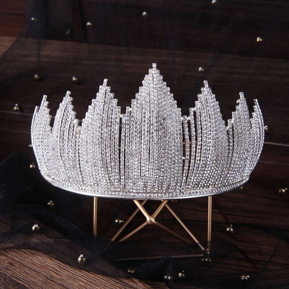 New bridal crown hairband luxury atmosphere headdress Diamond Princess fashion wedding dress accessories-image-695861497