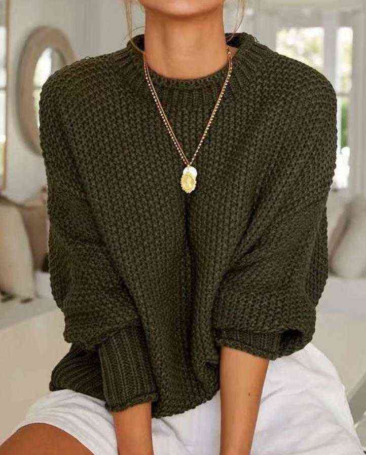 

Womens Autumn Winter Sweater Fashion Long Sleeves Fashion Loose Knitwears Jumper Tops Female High Neck Knit Pullovers Y1110, Pink