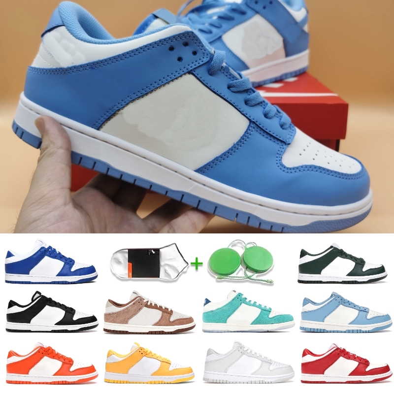 

Dunk Shoes DunkLow Sneakers White Black Dunky Casual Sneaker For Men Women Varsity Green With Tag