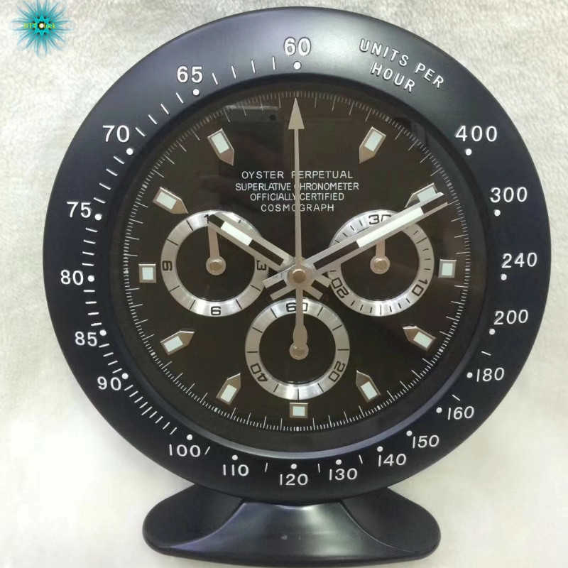 

Metal Table Clock Watch Shape Modern with Glowing Features Art Design X0726