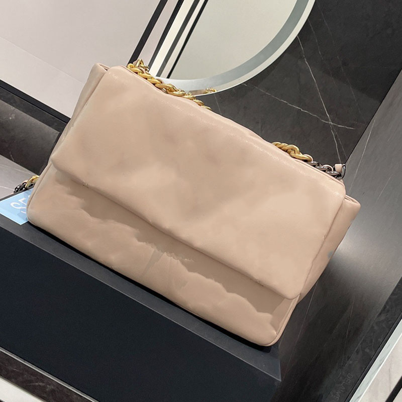 

Women Luxury Designers Jumbo Bag 19 Series Crossbody Classic Flap Large Capacity Shopping Double Chains Quilted Shoulder Lambskin Fashion Trends Handbag 30C, 17x10x27.5cm black