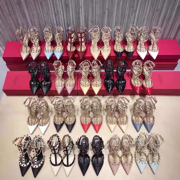 

100% of leathers Luxury Designer heeles shoes heels red bottoms woman sandals pumps Casual Gold matt leather studded spikes slingback high Wedding hen party, Separate 1 shoe box