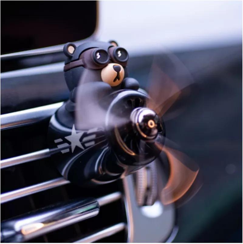 

Interior Decorations 1PCS Air FRESHENER Bear Pilot Spin Propeller Vent Auto Parts