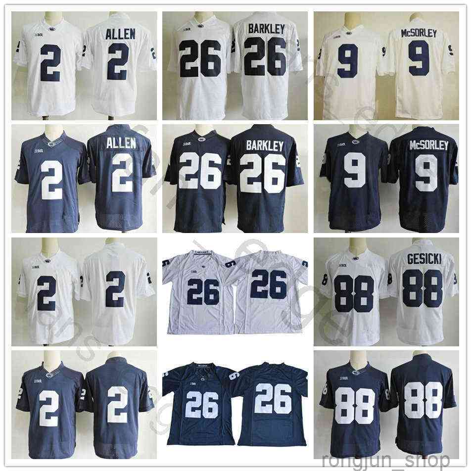 

NCAA Penn State Nittany Lions 2 Marcus Allen 9 Trace McSorley Jersey 26 Saquon Barkley 88 Mike Gesicki Blue White College Football Jerseys, Blue with name