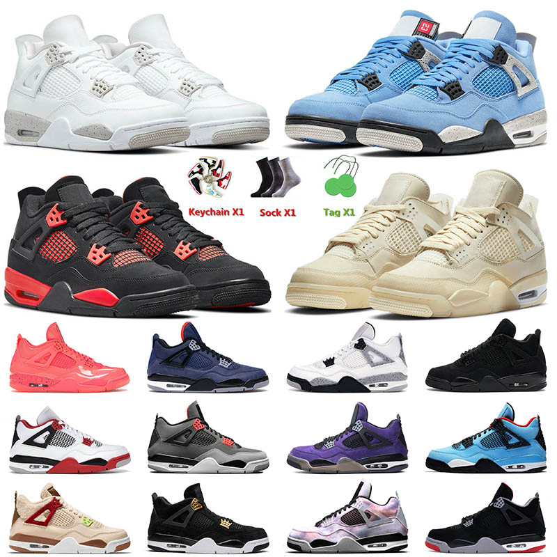 

2022 Top Jumpman 4 4s IV Basketball Shoes Red Thunder Sail Universty Blue White Oreo Black Cat Zen Master Bred Off Mens Women Outdoor Sneakers Trainers 36-47, C21 psgs 40-47