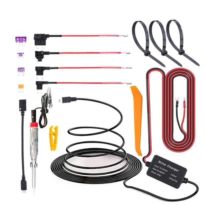 

Car GPS & Accessories DC 12-30V 5V 2A 3.2M Mini Plug Charger Hard Wire Hardwire Kit For Dash Cam Reaview Mirror Camera Auto Charging