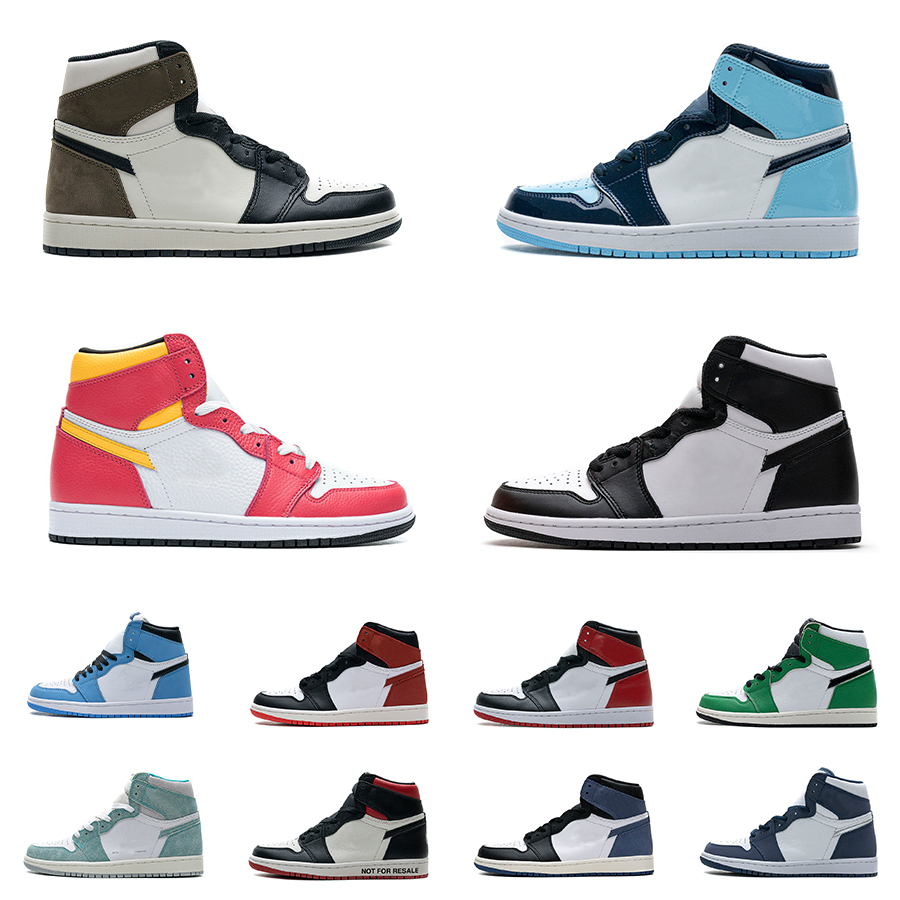 

Mens University Blue Basketball Shoes 1s 1 High UNC Smoke Grey Light Fusion Red Black Toe Bred Turbo Pine Green Dark Mocha Chicago Metallic Silver Sahdow 2.0 Sneakers, Shown