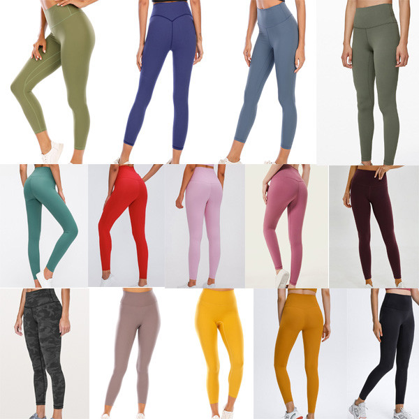 

LU-32 Fitness Athletic Solid Yoga Pants Align Women Girls High Waist Running Outfits Ladies Sports Full Leggings Lady Pant Workout