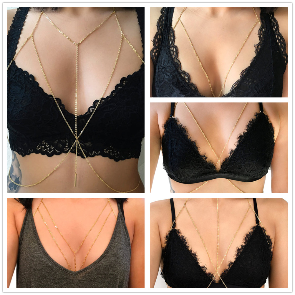 

2021 New Body Chain Bodychain Gold Chain Body Jewelry for Women Belly Chain for Beach Accessories Body Harness Fashion, Silver