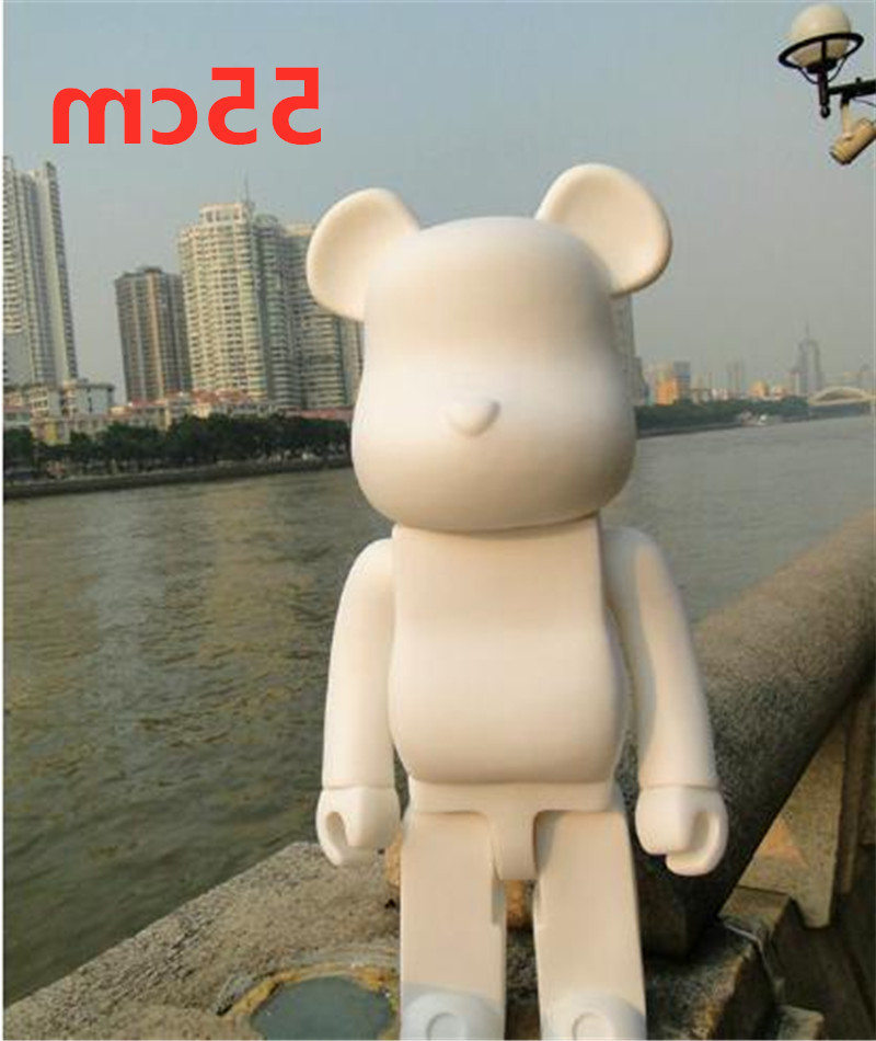 

HOT 1000% 55CM Bearbrick Evade glue Black. white and red bear figures Toy For Collectors Be@rbrick Art Work model decorations kids gift