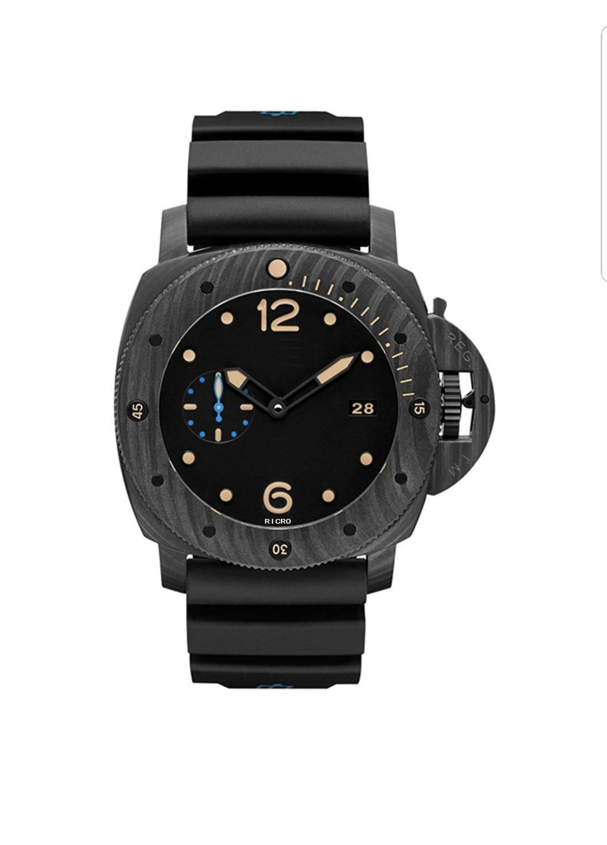 

Luxury men's watch, fashion sports style, automatic movement, 43mm, imported rubber band, carbon fiber case, sapphire glass, retail and wholesale, Slivery;brown