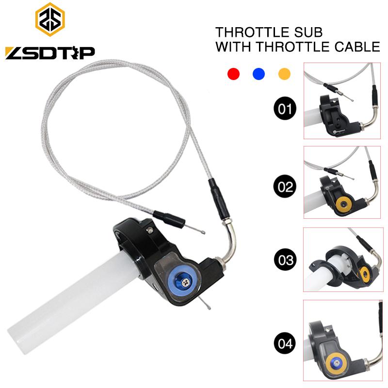 

Handlebars ZSDTRP 7/8'' Quick Action CNC Throttle Grip Twist & Cable 22mm + Elbow Fit Motorcycle 50cc 110cc 125cc