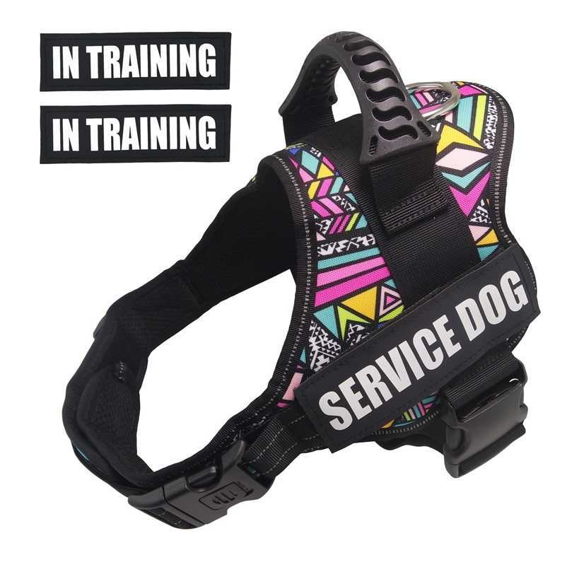 

PET-K9 Dog Harness, Service Dog Vest No-Pull Reflective Breathable Adjustable Pet Vest Harness for Outdoor Walk Training 201126