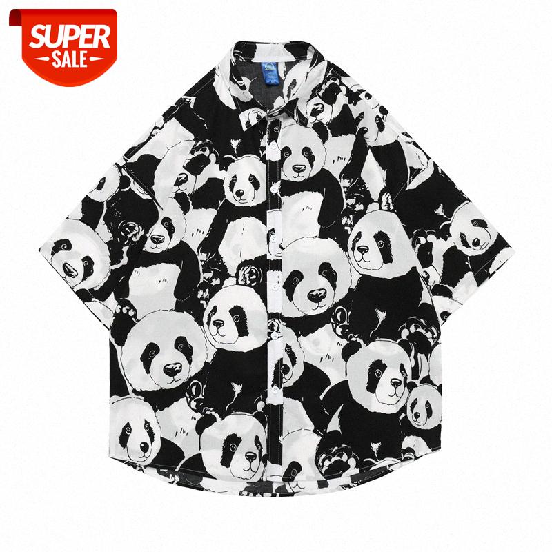 

Thin full-print shirt men's loose casual half-sleeved couple wear Hong Kong style tee short-sleeved t-shirt men #nX7F, White;black