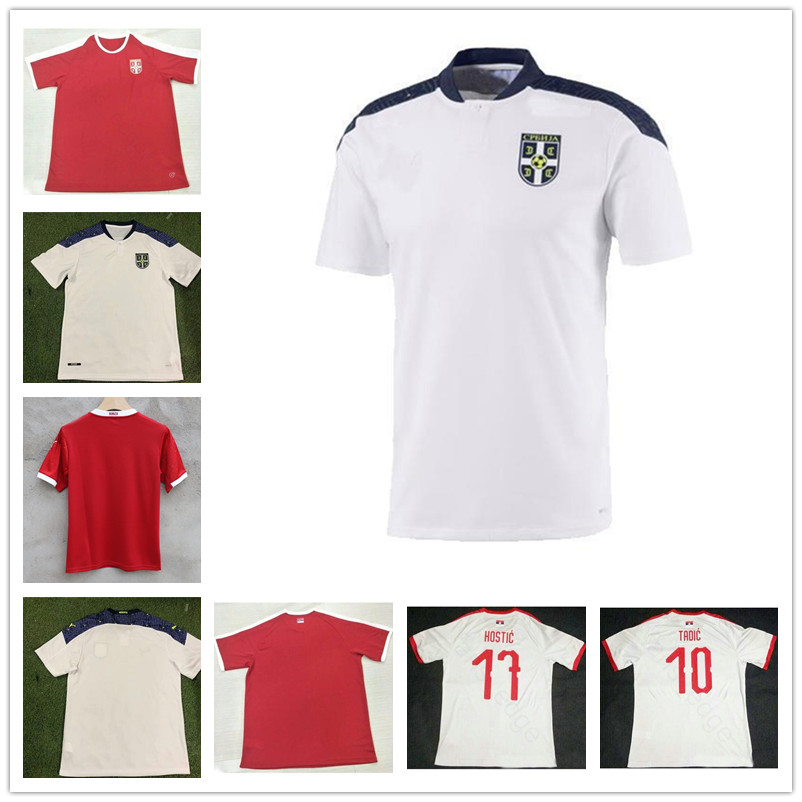 20/21 Serbie Soccer Jerseys 2021 # 6 Ivanovic # 9 A.Mitrovic Maillots de pied de football homme de football uniforme