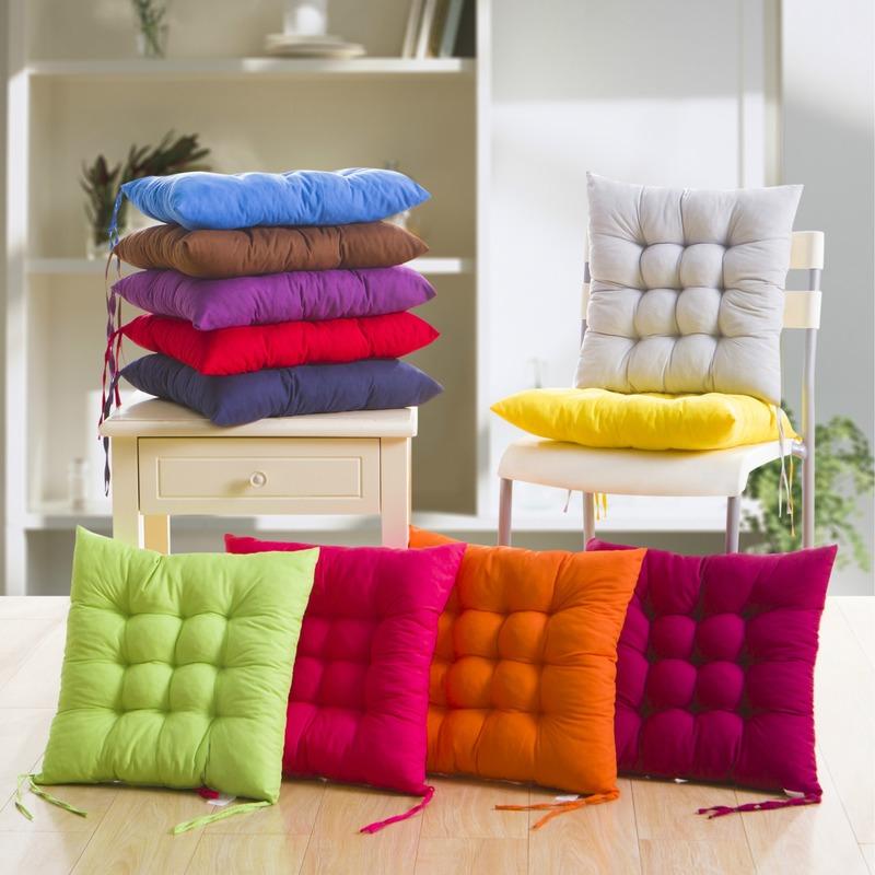 

Cushion/Decorative Pillow Thickened Square Chair Upholstered Sanded Seat Cushion Restaurant Terrace Home Office Outdoor Garden Sofa Hip Prot, Yellow