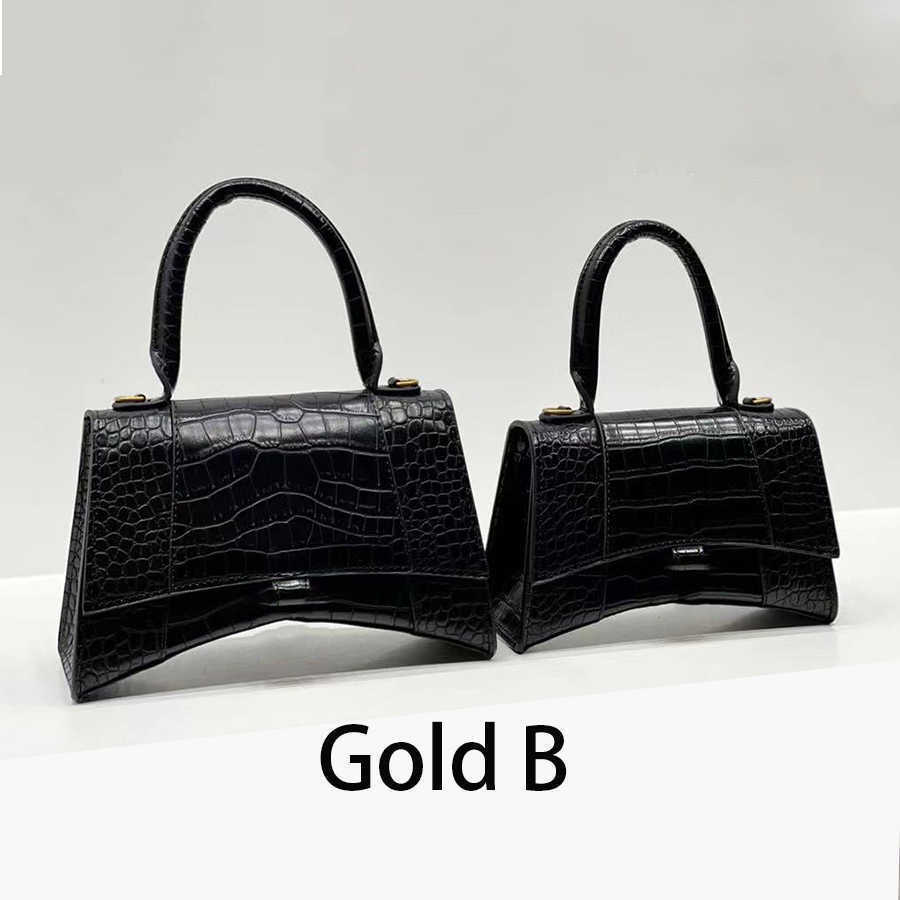 

Designer Fashion Women Lady Handbags Straps Shoulder mini style Bag crossbody Tote Purse High Quality Genuine Leather crocodile Skin, White smooth leather gold b