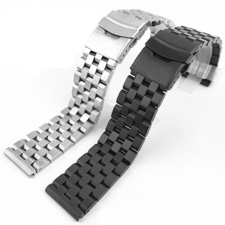 

Watch Bands 18 20 22 24 26mm Accessories Strap FOR ALL Brands Replace Wrist Band Solid Stainless Steel Flat Mouth Bracelet