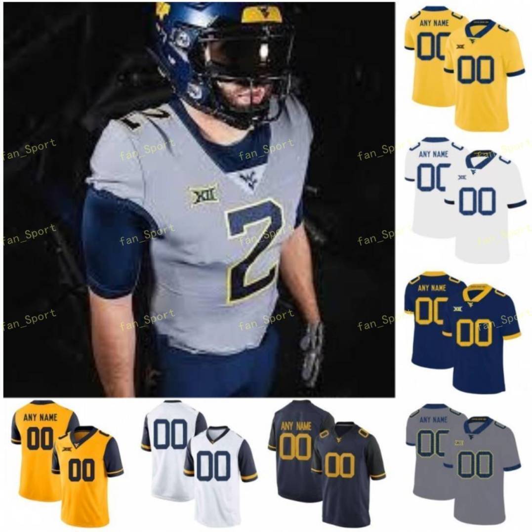 

NCAA College Jerseys West Virginia Mountaineers 12 Gary Jennings 13 David Sills V 88 Trevon Wesco 13 Sam James 40 Pat McAfee Custom Football Stitched, Black