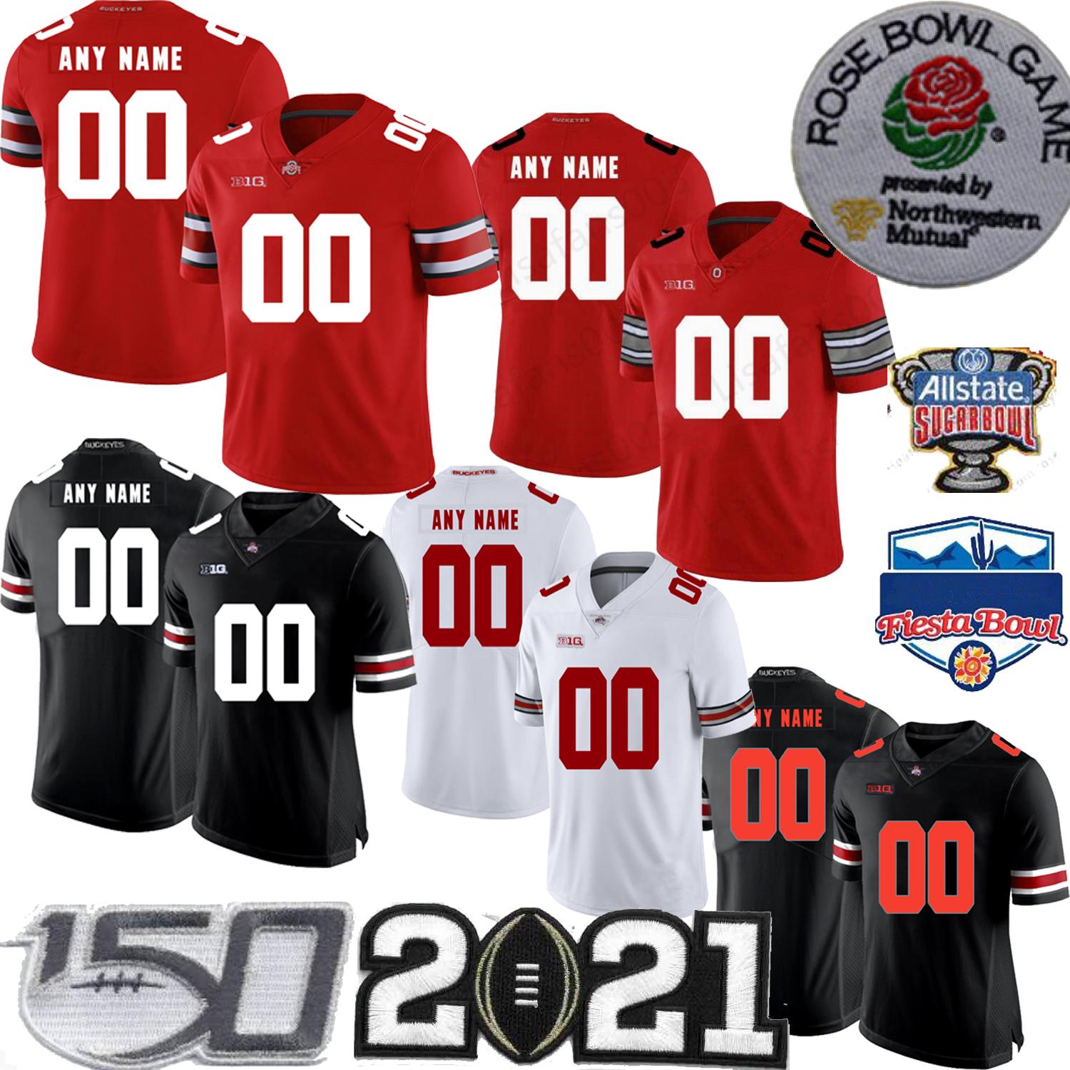 

Custom Ohio State Buckeyes jersey Chase Young JK Dobbins Garrett Wilson Nick Bosa Elliott Julian Fleming OSU 150TH stitched mens women youth, Black
