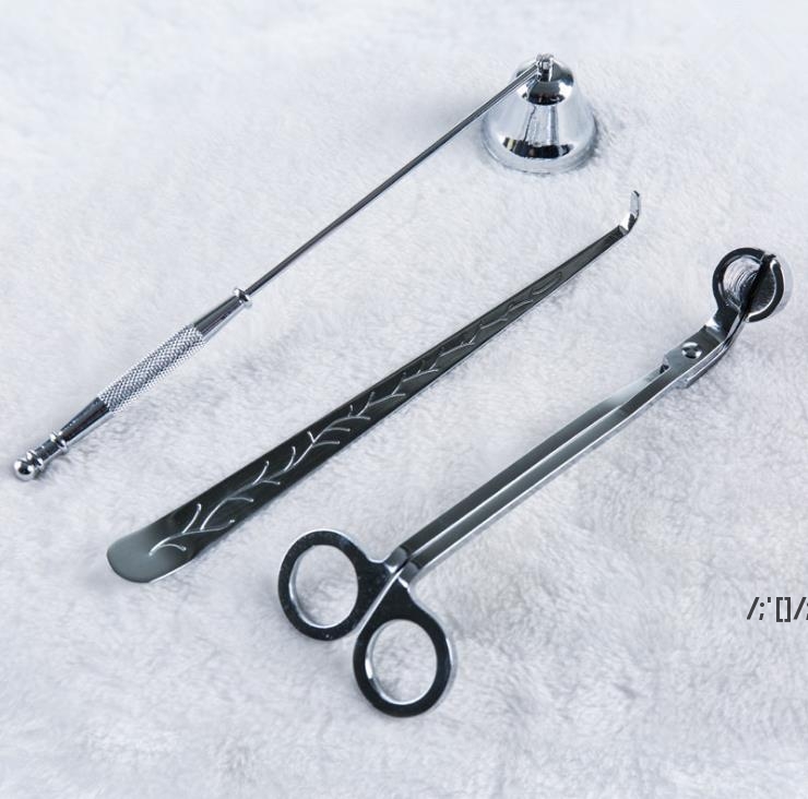

Candle Accessory Gift Pack 3 in 1 Set stainless steel Candles Bell Snuffers Wick Trimmer Wicks Dipper ZZE12924