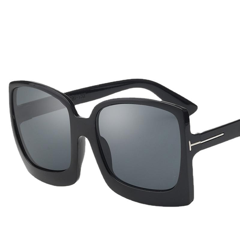 

Sunglasses Fashionable Retro Large Frame 2021 Black For Men Women Brand Designer Square Oversized