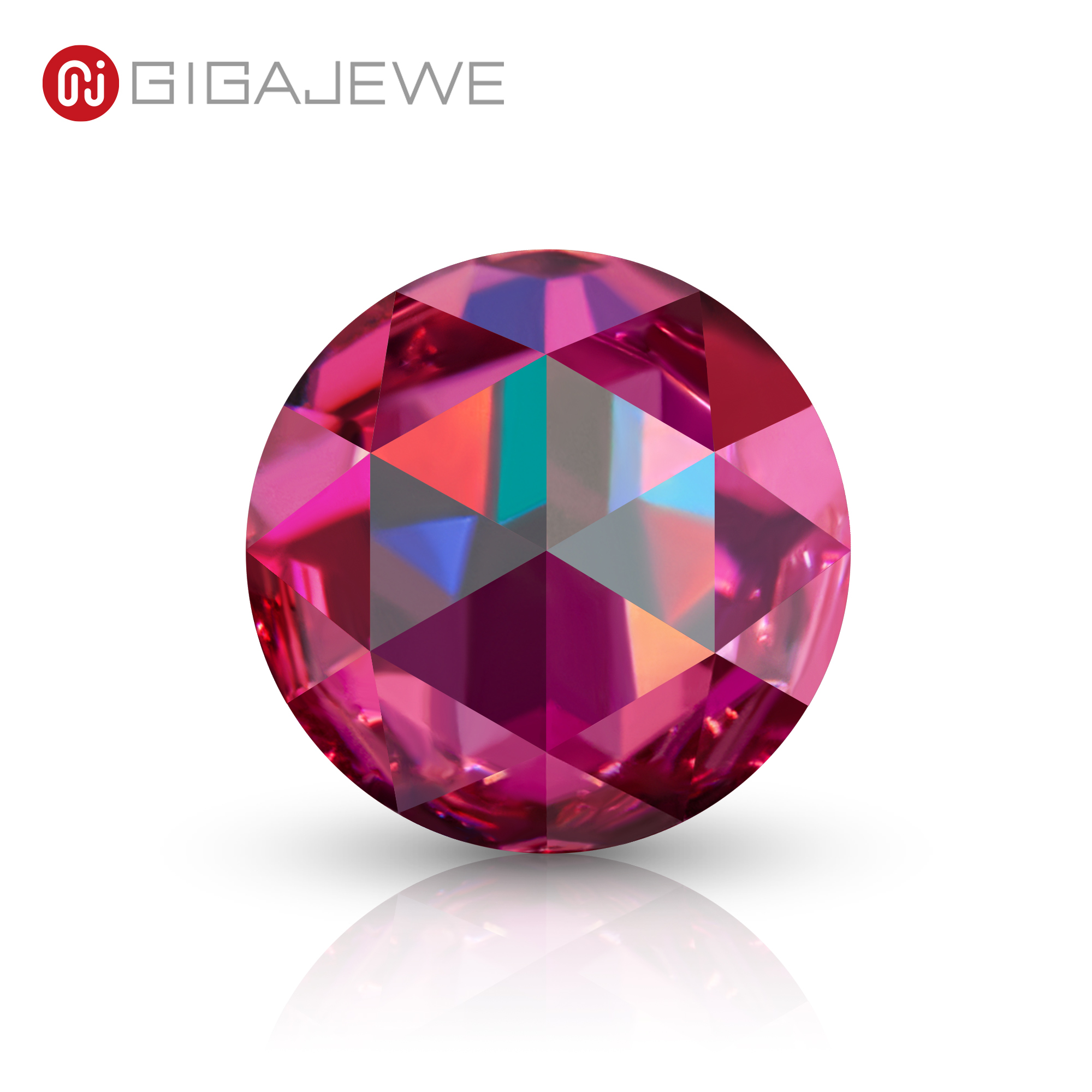 

GIGAJEWE Pink Color Rose Round cut VVS1 moissanite diamond 8mm for jewelry making