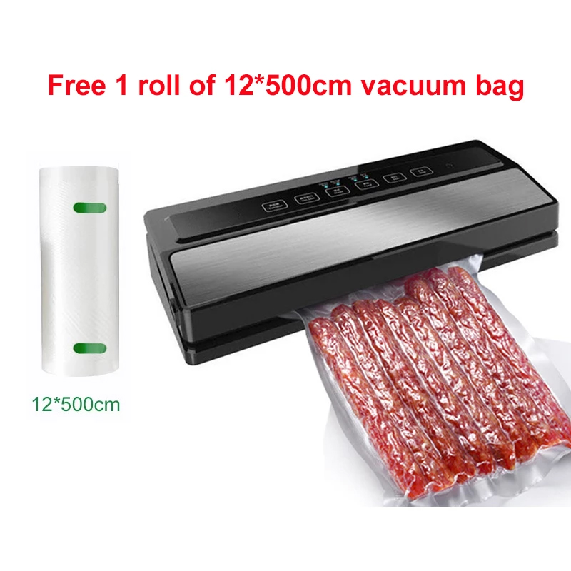 

YTK Vacuum Sealing Machine Home Best Vacuum Sealer Fresh Packaging Machine Food Saver Vacuum Packer Include 5Pcs Bags Free