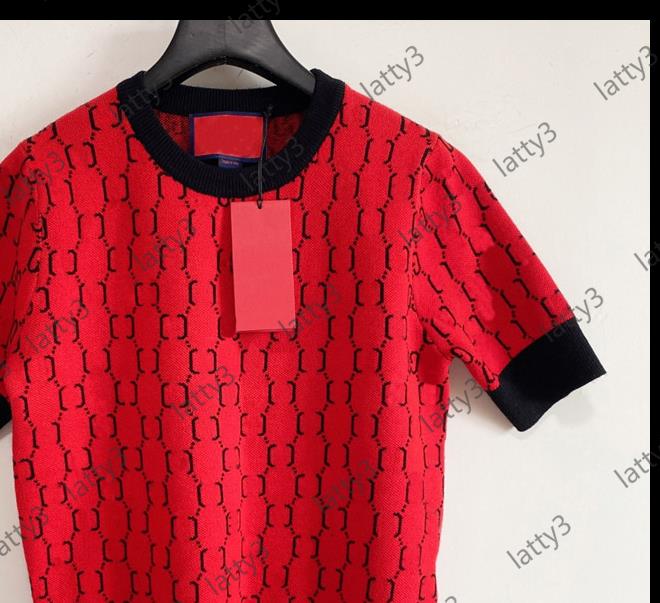

2021 New Arrival Hollow Out Women Shirts Summer Fashion Tshirts For Ladies Knit T-shirts Casual Top Tees G Letter Girls Short Sleeve Shirt, Dust bag
