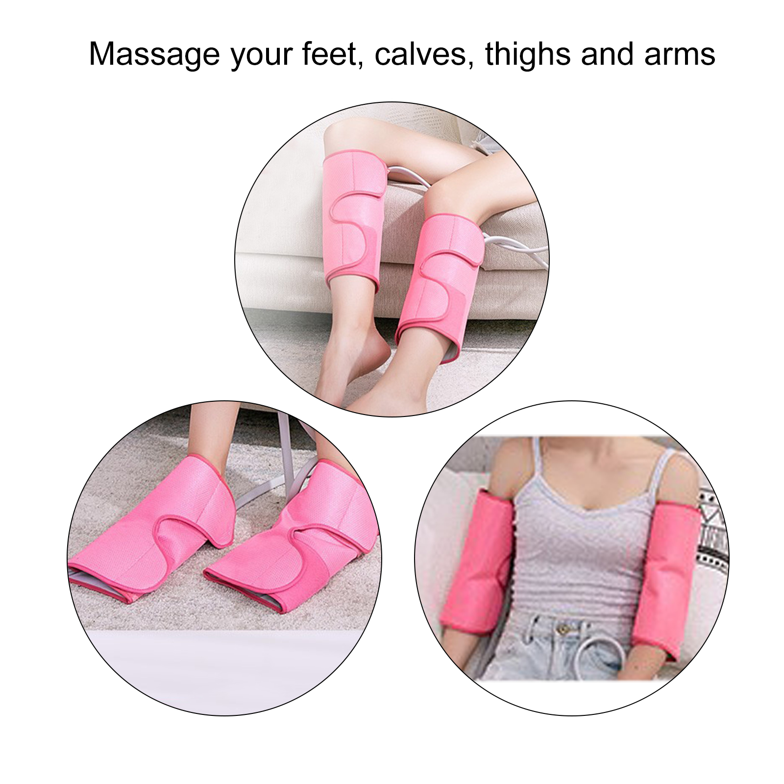 

Pressotherapy Leg Massager Air Compression Circulation Foot Calf Massage with Handheld Controller 3 Intensities Helps Relax LegScouts