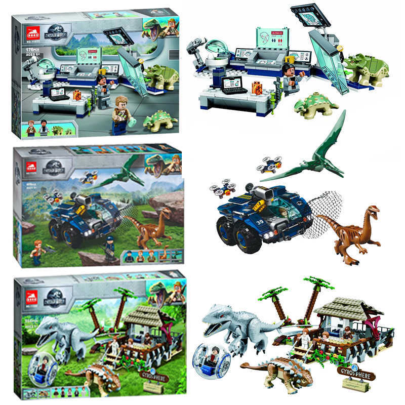 

New Jurassic Dinosaur Indominous Rex Ankylosaurus Gyro Ball Building Bricks Blocks Toys For Boy Gifts Compatible 75941 11580 H0917