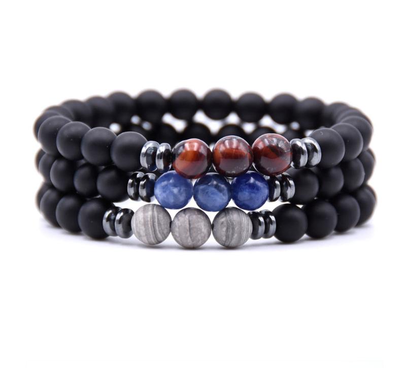 

Beaded, Strands Personality Bead Bracelets For Women Frosted Stone Beaded Bracelet Bangles Fashion Jewelry