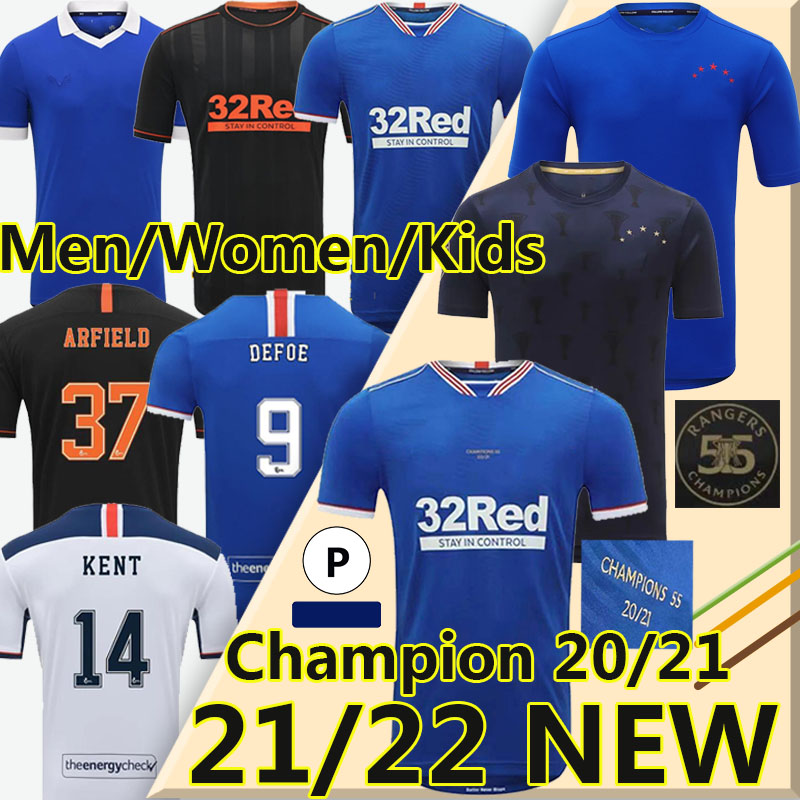 

Glasgow Rangers Retro special Champion 20/21 version soccer jerseys DEFOE HAGI MORELOS KENT STEWART Adult + Kids Kits Women football jersey 2022 Training, 20/21 third