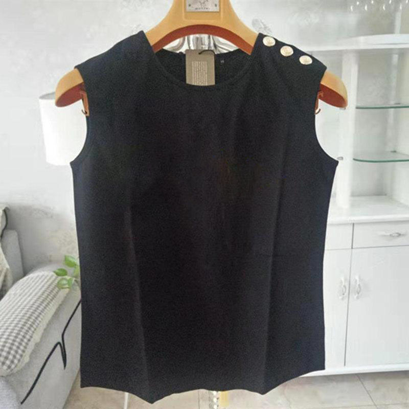 Fashion Summer Women Solid Color T Shirt Sleeveless Cotton Comfortable Casual Top High Quality Womens Clothing S-XL