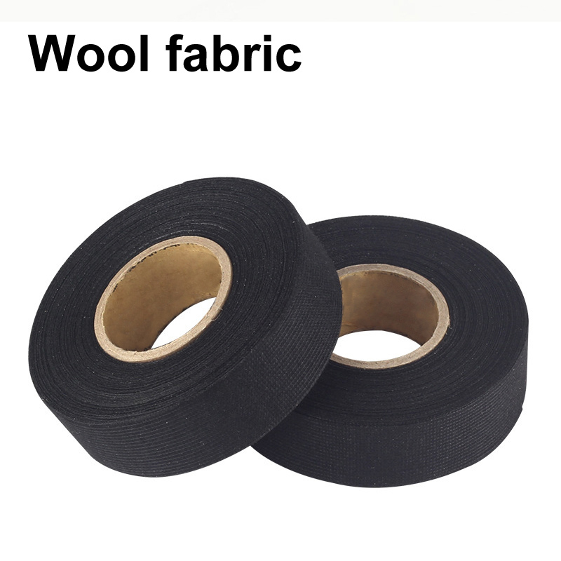 Cloth Tapes Universal Felt Tape Cable Harness Wiring Loom Black Flannel Cloth Tape Self Adhesive Car Anti Rattle-image-691401899