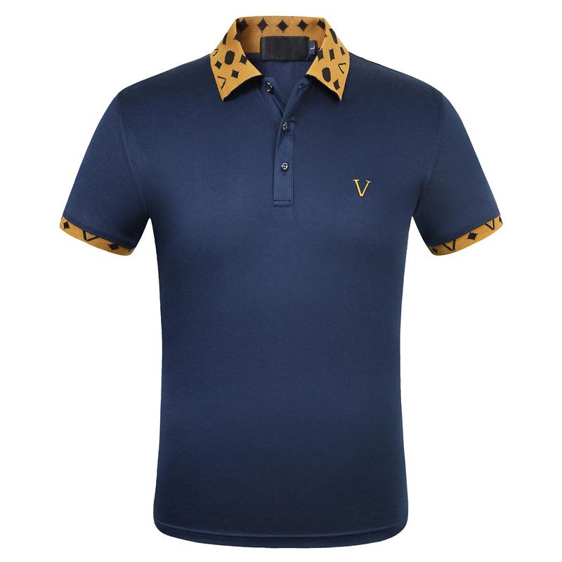 

New Luxuryt Designers T-shirt for men stripe Fashion poloshirt shirt men High street Snake Little Bee Tiger print mens polo shirt