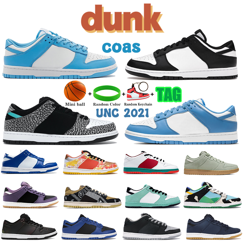 

Newest dunk Mens Running shoes UNC 2021 coast white black elephant chunky dunky travis scotts street hawker men women sneakers trainers, Shoe box